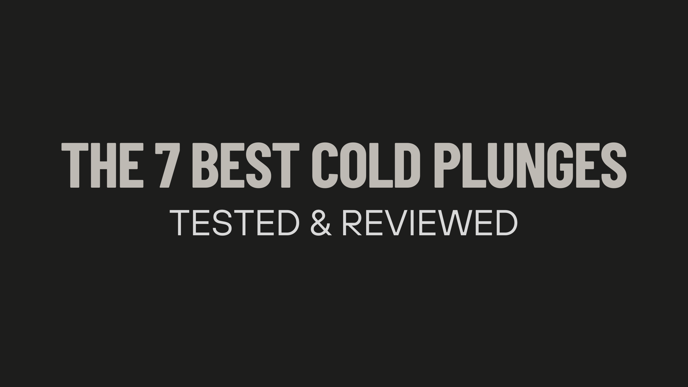 best-cold-plunge